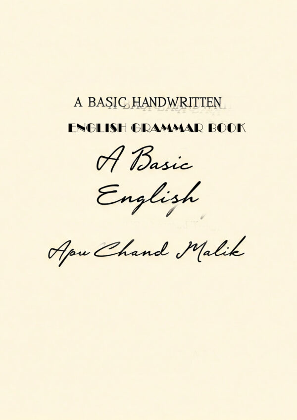 A BASIC HANDWRITTEN ENGLISH GRAMMAR NOTES