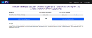 SBI Trade Finance Officer Recruitment 2025